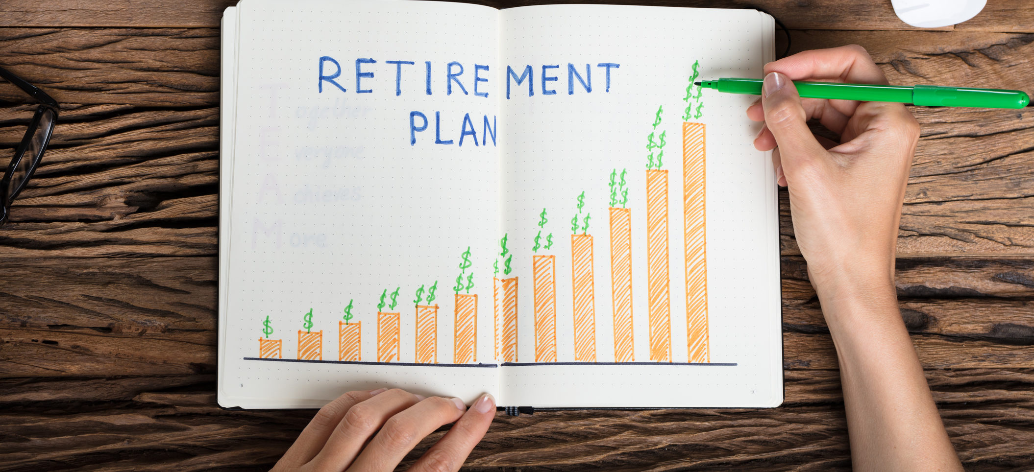 Human Hand Drawing Retirement Plan Growth Concept — Tranquility